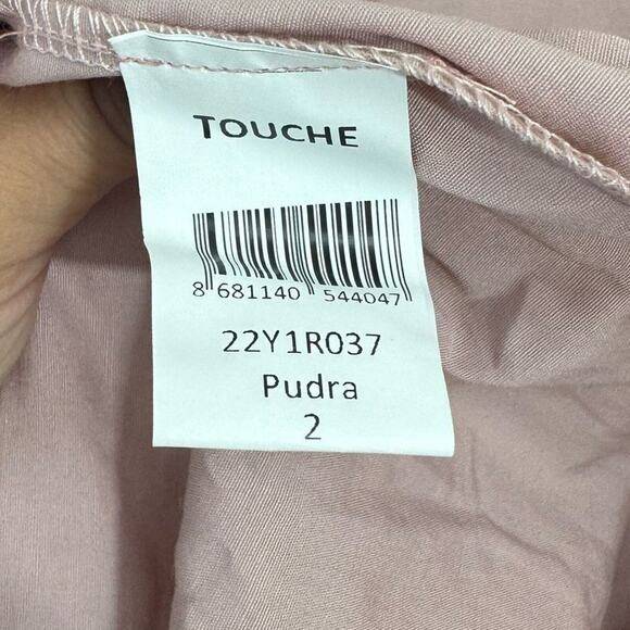 NWT Touche Pink Balloon Sleeve Maxi Dress Women’s EU 2 US M/L Textured Long - Picture 5 of 7